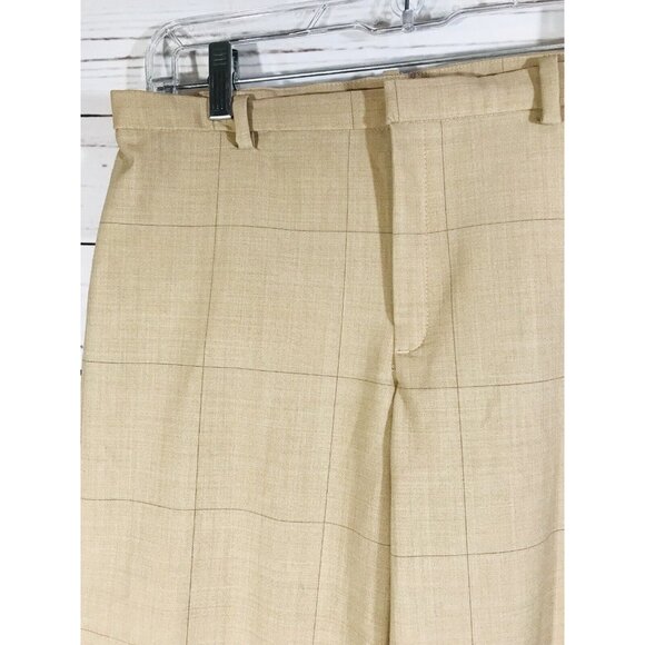 Gap Dress Pants Womens Sz 4 x 30 Tan Pinstripe Career Straight Leg Flat Spring - Picture 7 of 8